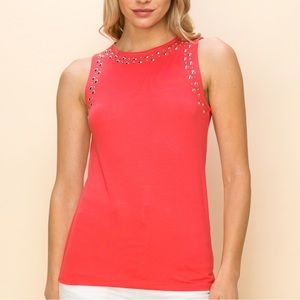 Coral Studded Tank